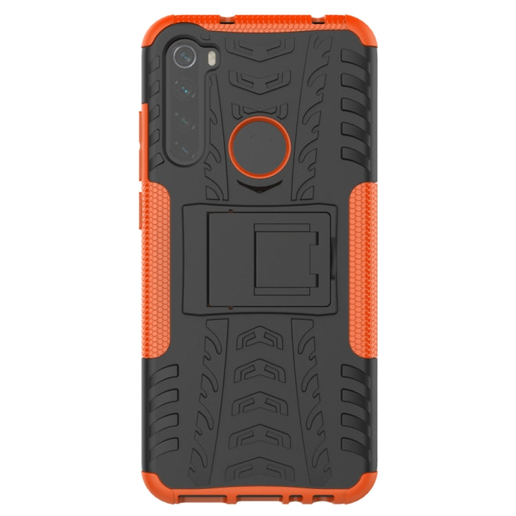 For Xiaomi Redmi Note 8T Tire Texture Shockproof TPU+PC Protective Case with Holder