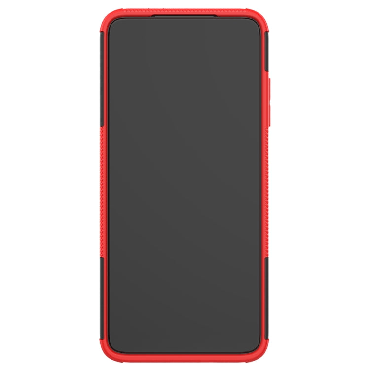 For Xiaomi Redmi K30 Tire Texture Shockproof TPU+PC Protective Case with Holder