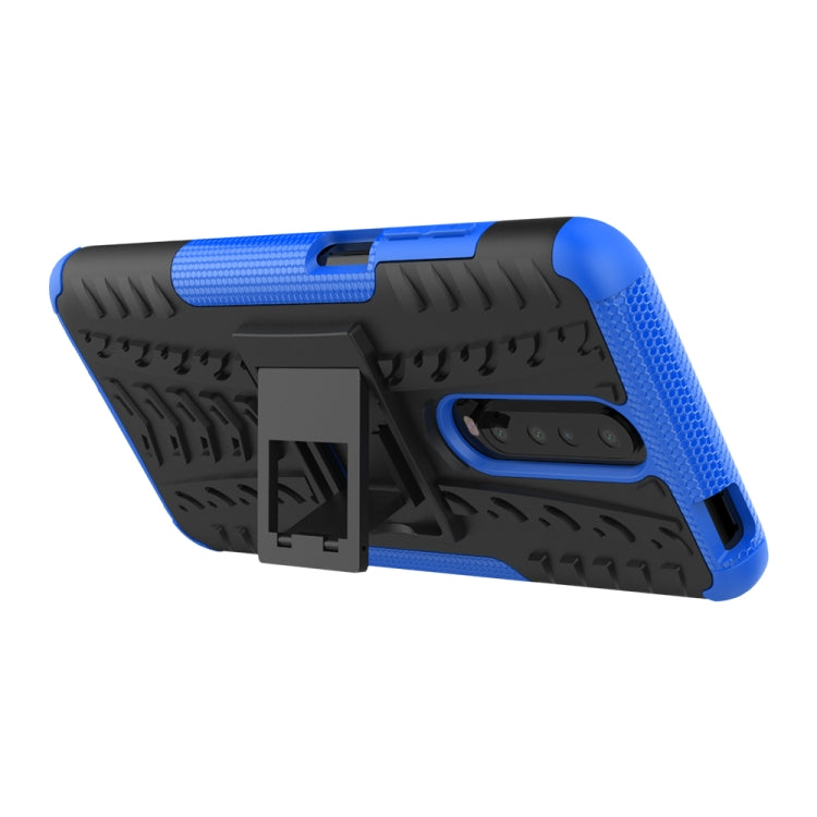 For Xiaomi Redmi K30 Tire Texture Shockproof TPU+PC Protective Case with Holder