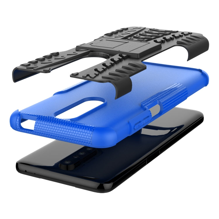 For Xiaomi Redmi K30 Tire Texture Shockproof TPU+PC Protective Case with Holder