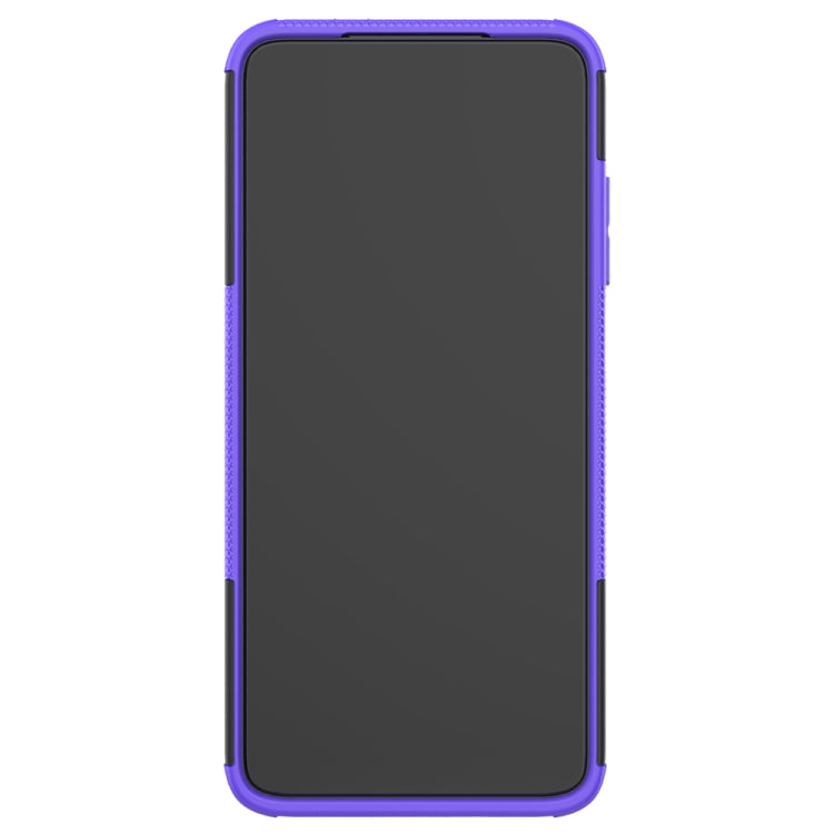 For Xiaomi Redmi K30 Tire Texture Shockproof TPU+PC Protective Case with Holder