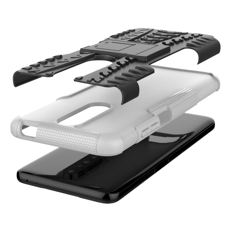 For Xiaomi Redmi K30 Tire Texture Shockproof TPU+PC Protective Case with Holder