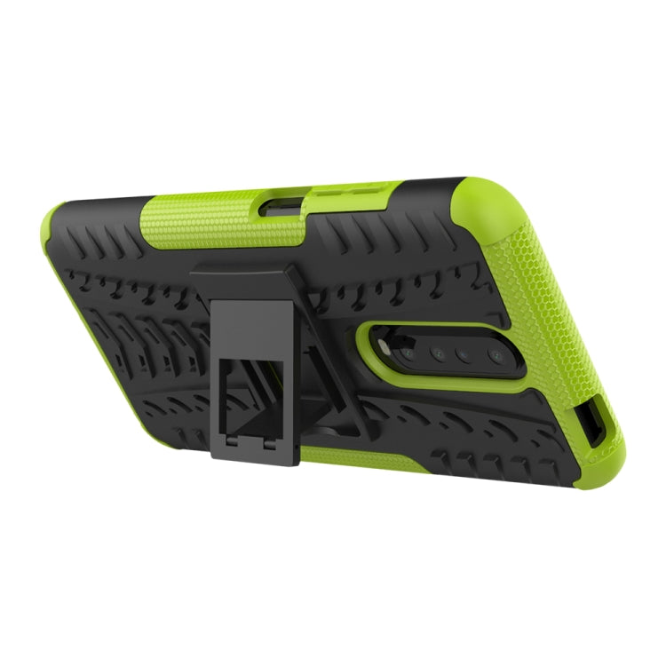 For Xiaomi Redmi K30 Tire Texture Shockproof TPU+PC Protective Case with Holder