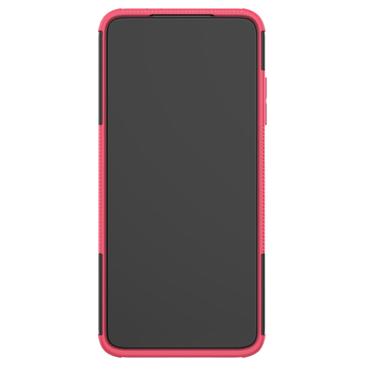 For Xiaomi Redmi K30 Tire Texture Shockproof TPU+PC Protective Case with Holder