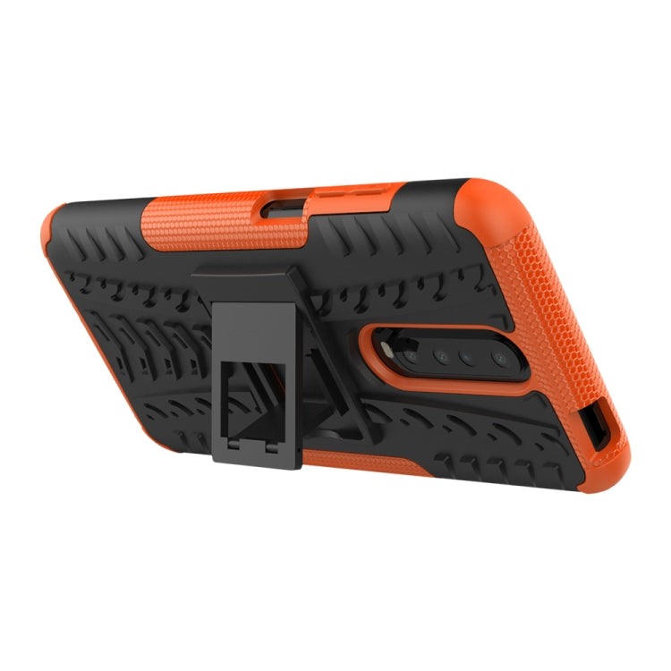 For Xiaomi Redmi K30 Tire Texture Shockproof TPU+PC Protective Case with Holder