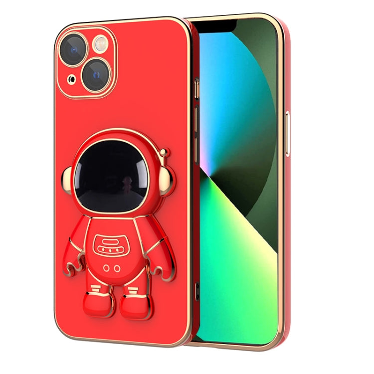 For iPhone 13 mini Plating Astronaut Holder Phone Case