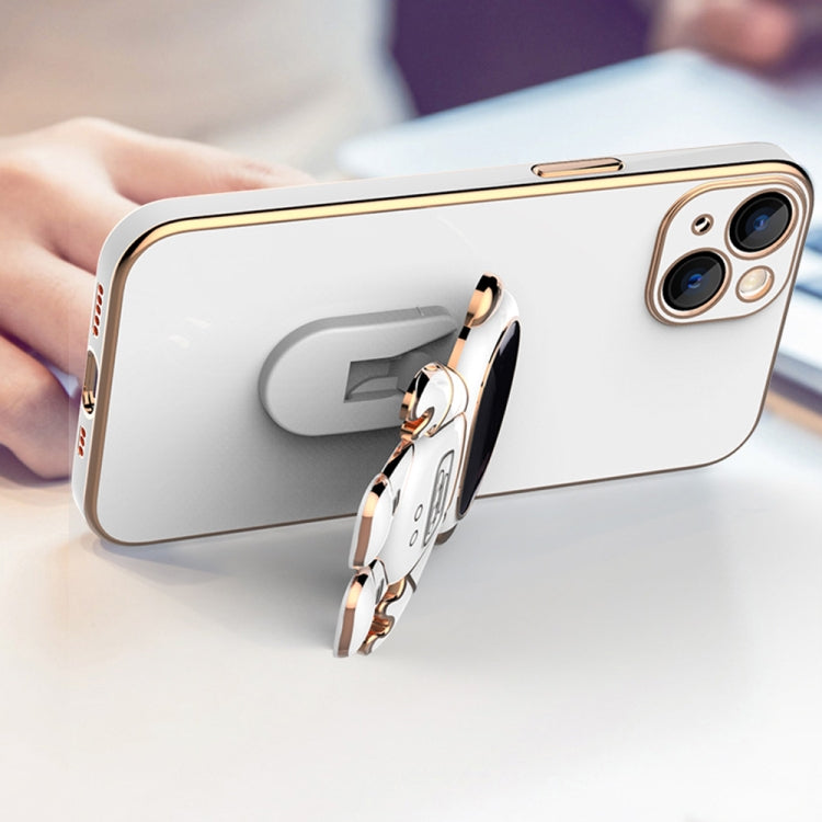 For iPhone 12 Pro Max Plating Astronaut Holder Phone Case