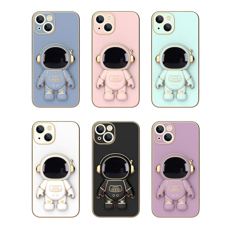 For iPhone 12 mini Plating Astronaut Holder Phone Case