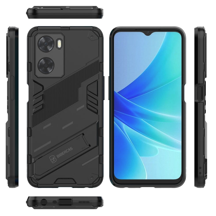 For OPPO A57 4G Global Punk Armor 2 in 1 PC + TPU Shockproof Phone Case with Invisible Holder