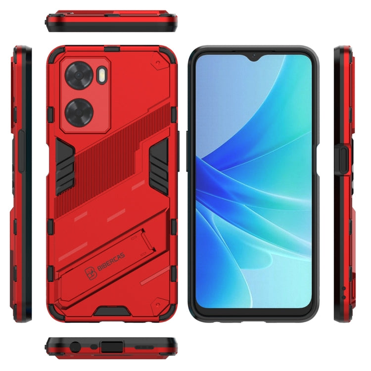 For OPPO A57 4G Global Punk Armor 2 in 1 PC + TPU Shockproof Phone Case with Invisible Holder