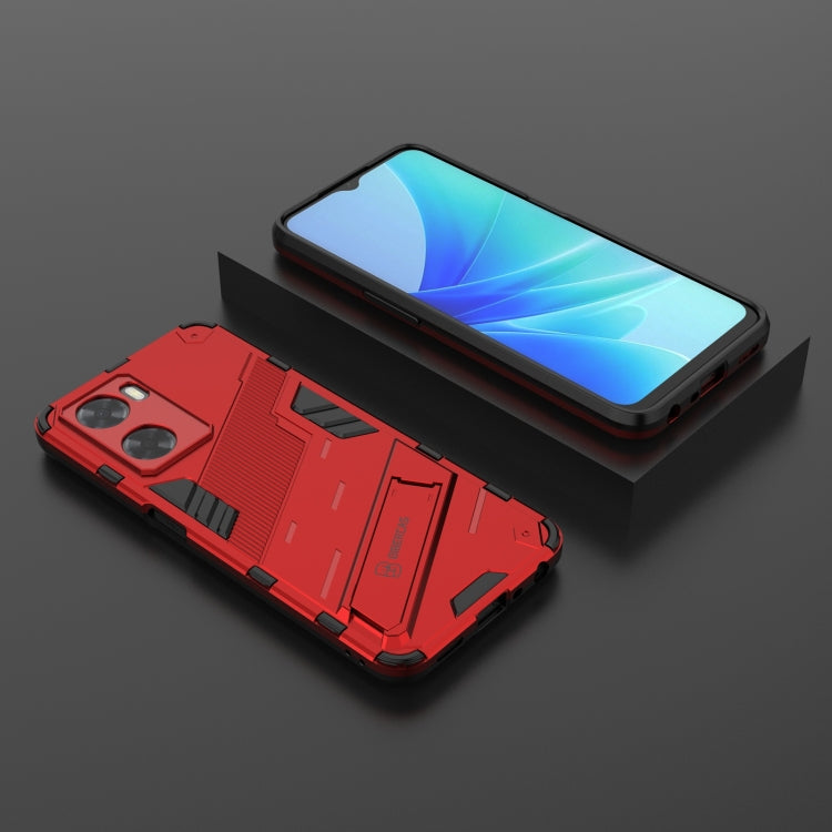 For OPPO A57 4G Global Punk Armor 2 in 1 PC + TPU Shockproof Phone Case with Invisible Holder