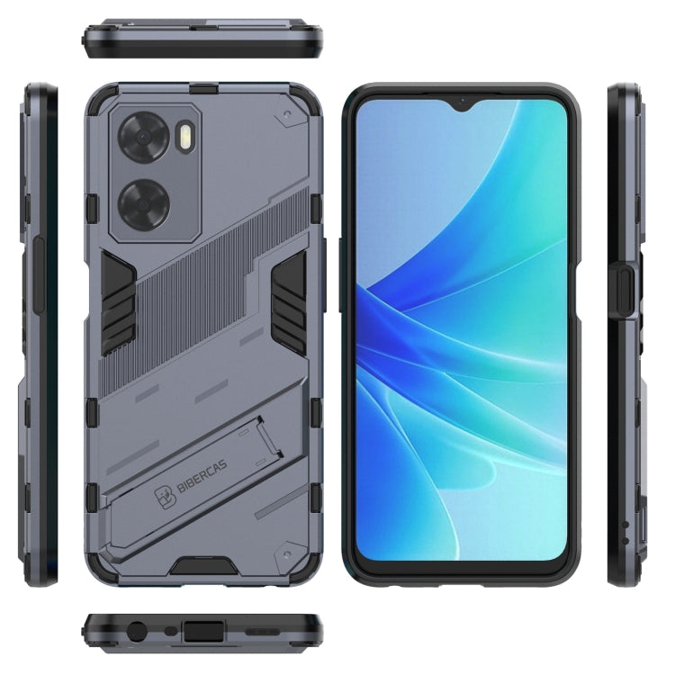 For OPPO A57 4G Global Punk Armor 2 in 1 PC + TPU Shockproof Phone Case with Invisible Holder