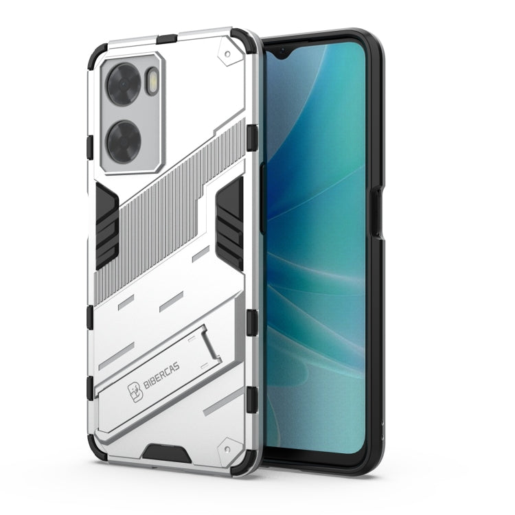 For OPPO A57 4G Global Punk Armor 2 in 1 PC + TPU Shockproof Phone Case with Invisible Holder