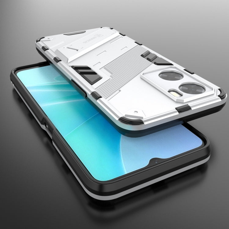 For OPPO A57 4G Global Punk Armor 2 in 1 PC + TPU Shockproof Phone Case with Invisible Holder