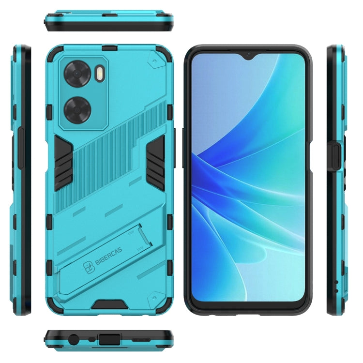 For OPPO A57 4G Global Punk Armor 2 in 1 PC + TPU Shockproof Phone Case with Invisible Holder