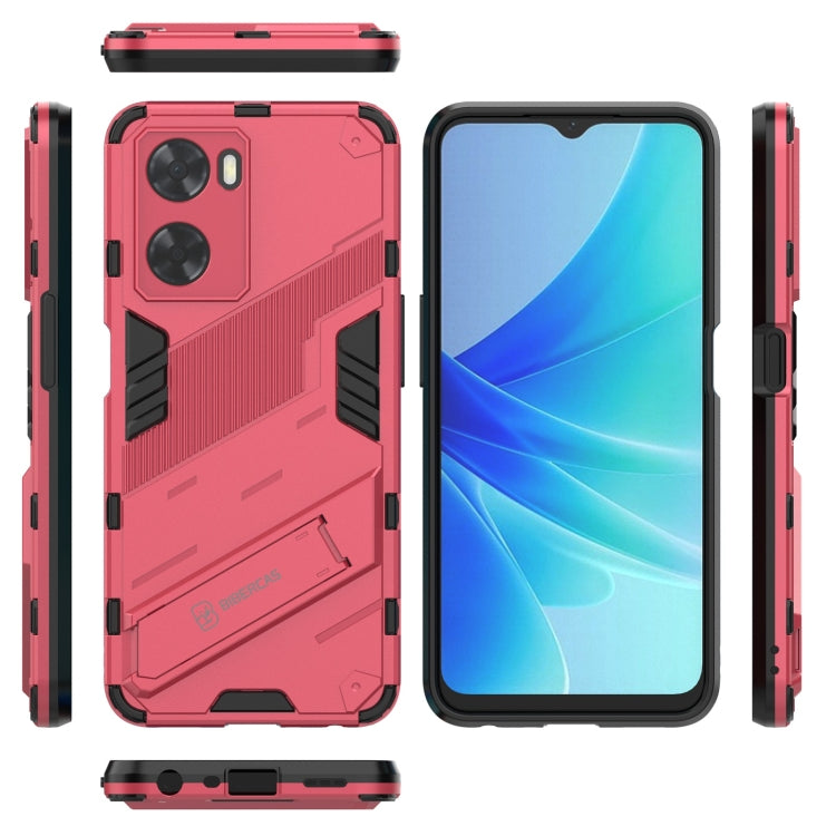 For OPPO A57 4G Global Punk Armor 2 in 1 PC + TPU Shockproof Phone Case with Invisible Holder