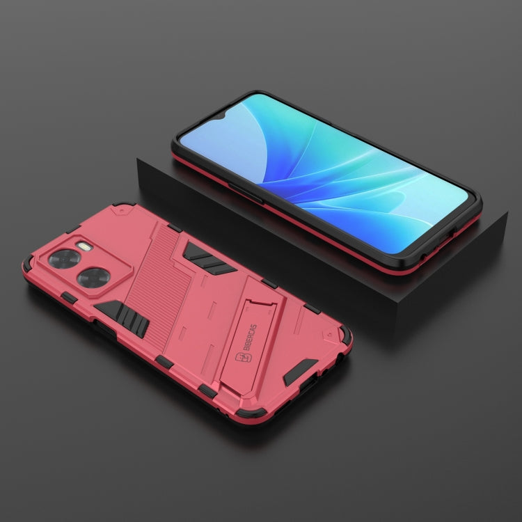 For OPPO A57 4G Global Punk Armor 2 in 1 PC + TPU Shockproof Phone Case with Invisible Holder