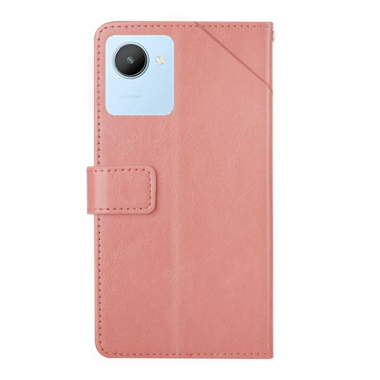 For OPPO Realme C30 HT01 Y-shaped Pattern Flip Leather Phone Case