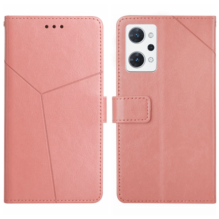 For OPPO Reno7 A HT01 Y-shaped Pattern Flip Leather Phone Case