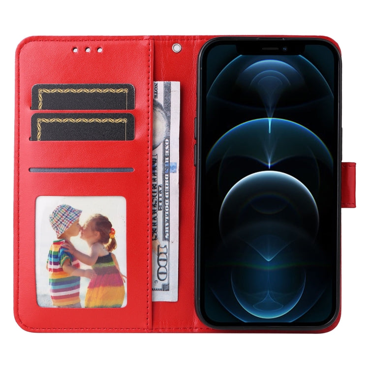 For iPhone 12 / 12 Pro Embossed Sunflower Leather Phone Case