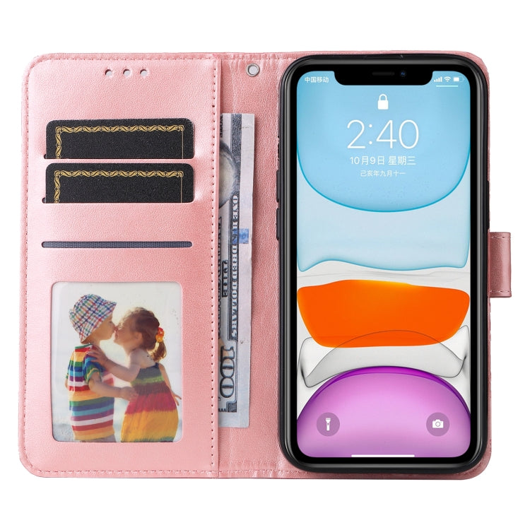 For iPhone 11 Embossed Sunflower Leather Phone Case