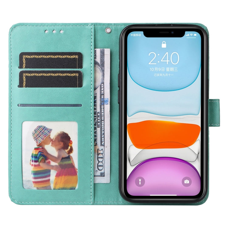 For iPhone 11 Embossed Sunflower Leather Phone Case