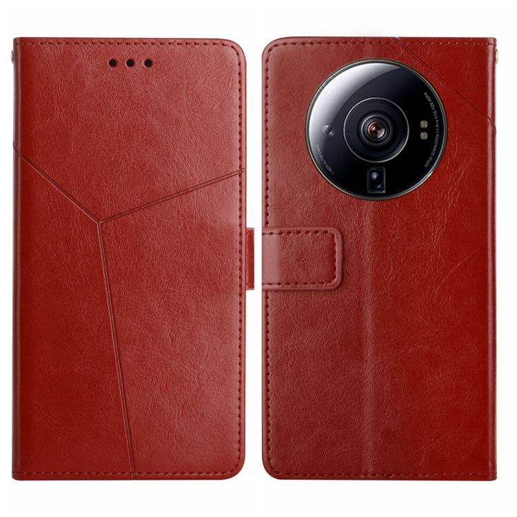 For Xiaomi 12S Ultra Y Stitching Horizontal Flip Leather Phone Case