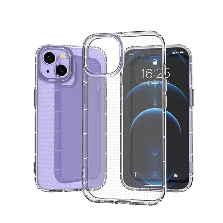 For iPhone 14 Airbag Four-Corner Full Coverage Shockproof TPU Phone Case (Transparent)