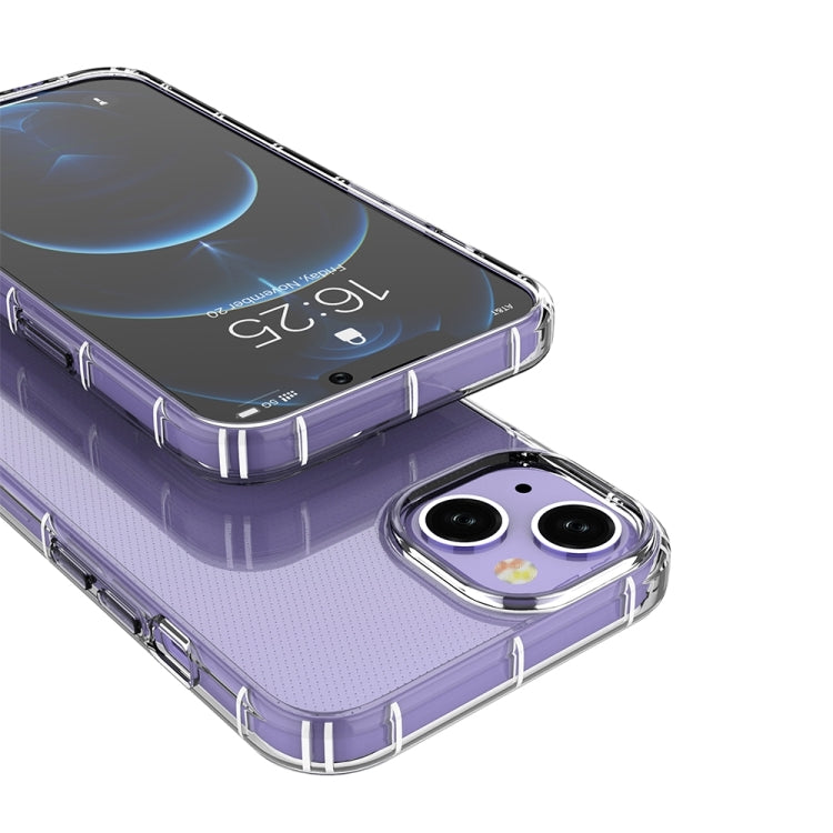 For iPhone 14 Airbag Four-Corner Full Coverage Shockproof TPU Phone Case (Transparent)