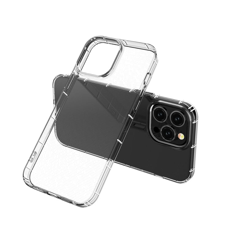 For iPhone 14 Pro Airbag Four-Corner Full Coverage Shockproof TPU Phone Case(Transparent)