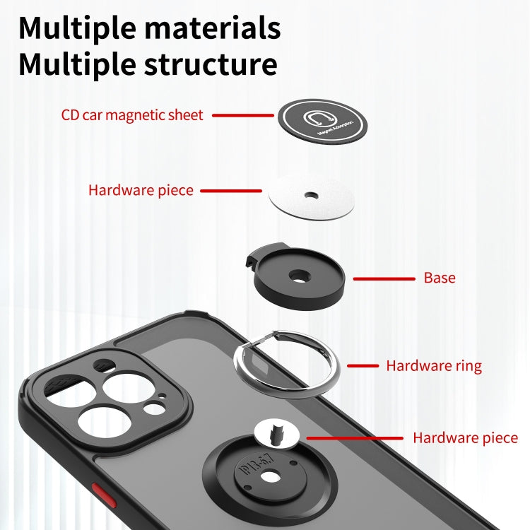 Q Shadow 1 Series TPU + PC Phone Case with Ring Holder For iPhone 14 Pro