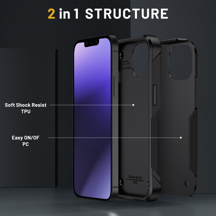 For iPhone 14 Plus PC + TPU Shockproof Protective Phone Case