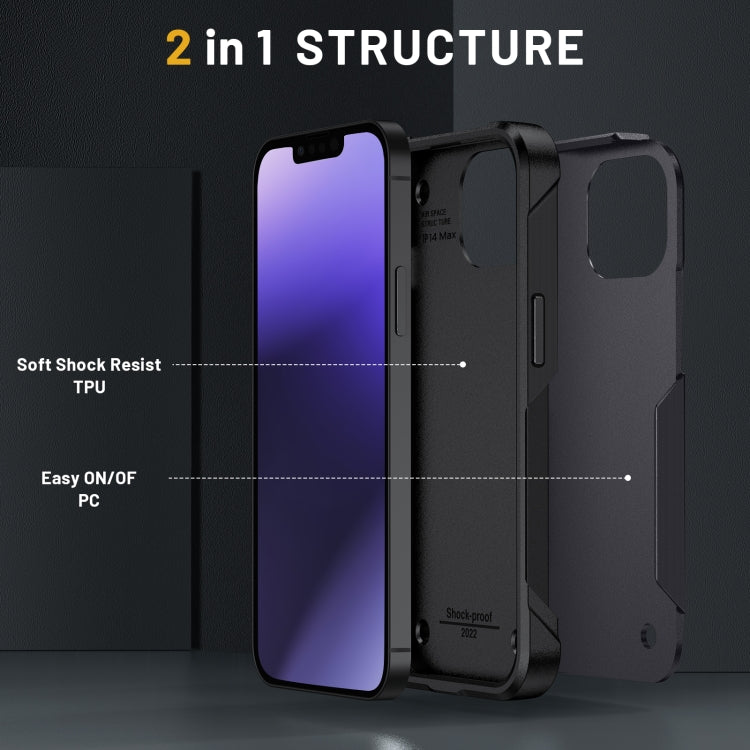 For iPhone 14 Plus PC + TPU Shockproof Protective Phone Case