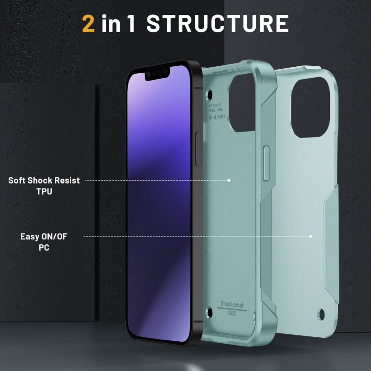 For iPhone 14 Plus PC + TPU Shockproof Protective Phone Case