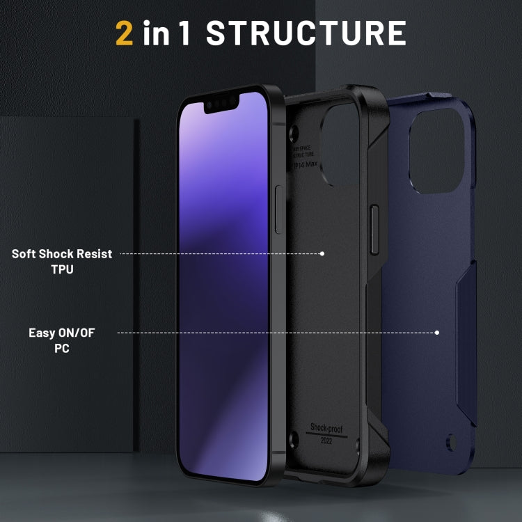 For iPhone 14 PC + TPU Shockproof Protective Phone Case