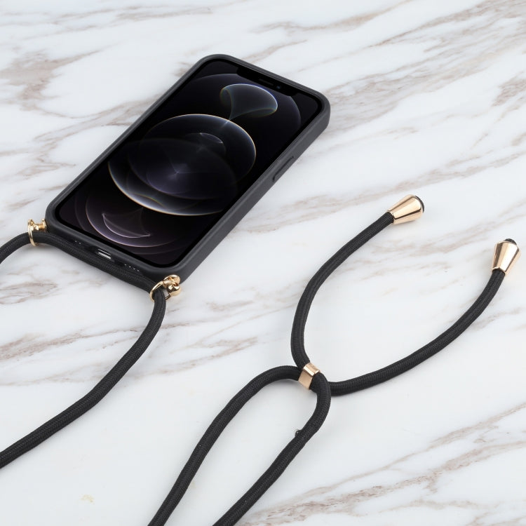 For iPhone 14 Pro Max Wheat Straw Material + TPU Shockproof Phone Case with Neck Lanyard