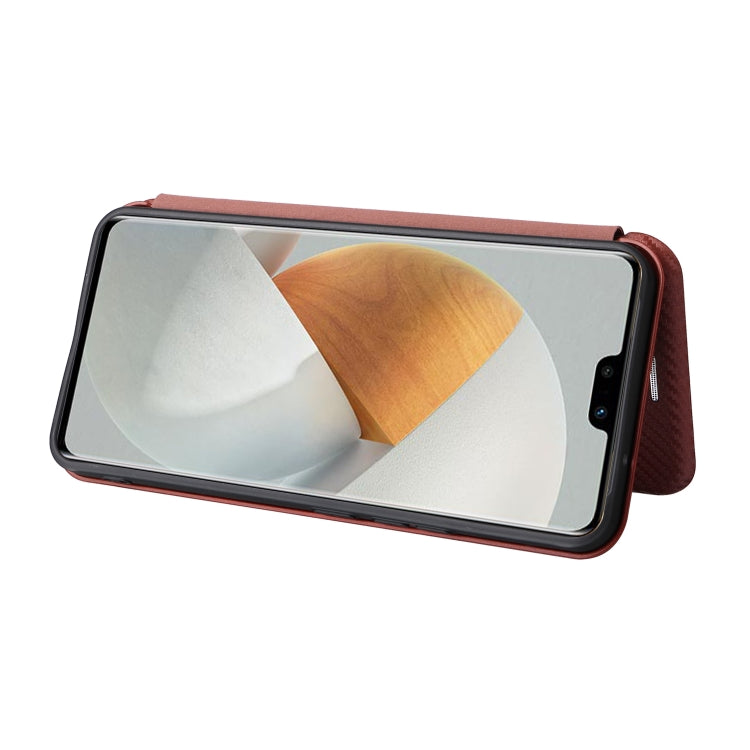 For vivo S12 5G / V23 5G Carbon Fiber Texture Leather Phone Case