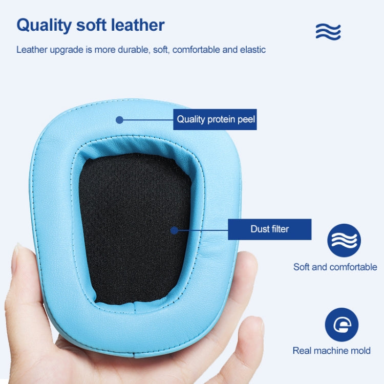 2 PCS For Logitech G633 G933 Protein Skin Earphone Cushion Cover Earmuffs Replacement Earpads