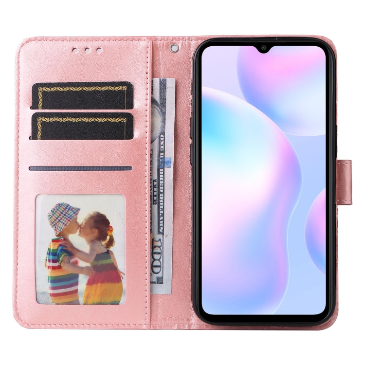 For Xiaomi Redmi 9A Embossed Sunflower Leather Phone Case