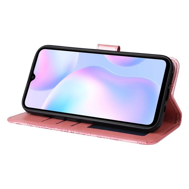 For Xiaomi Redmi 9A Embossed Sunflower Leather Phone Case