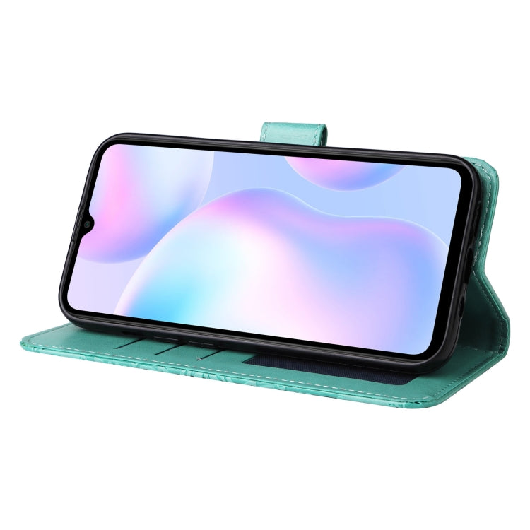 For Xiaomi Redmi 9A Embossed Sunflower Leather Phone Case