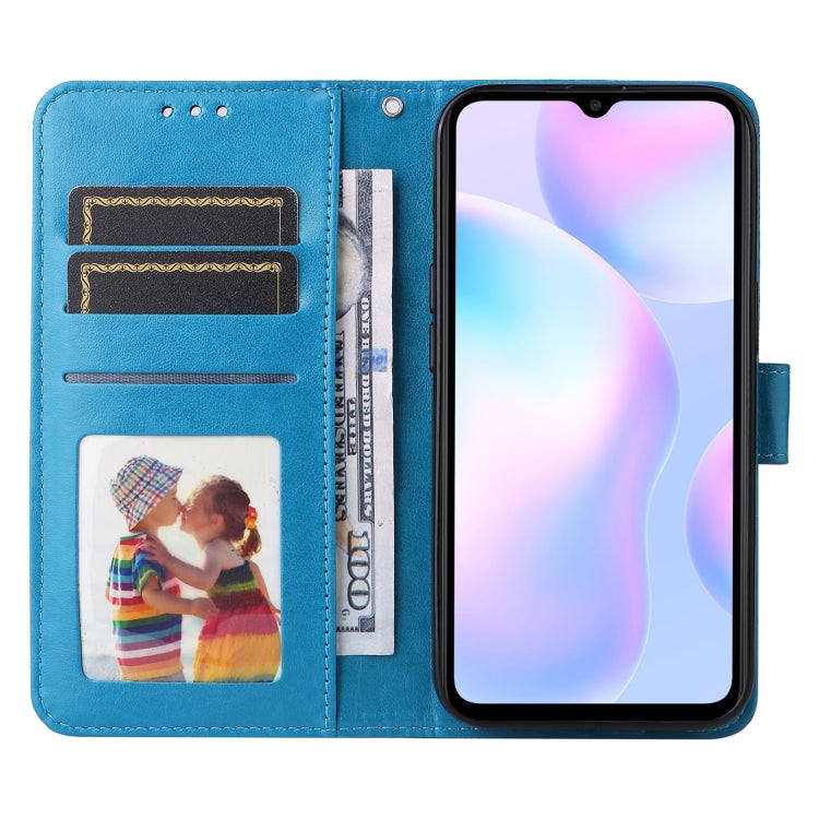 For Xiaomi Redmi 9A Embossed Sunflower Leather Phone Case