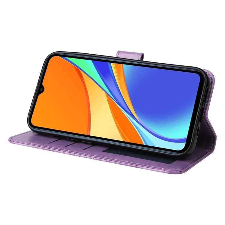 For Xiaomi Redmi 9C / 10A Embossed Sunflower Leather Phone Case