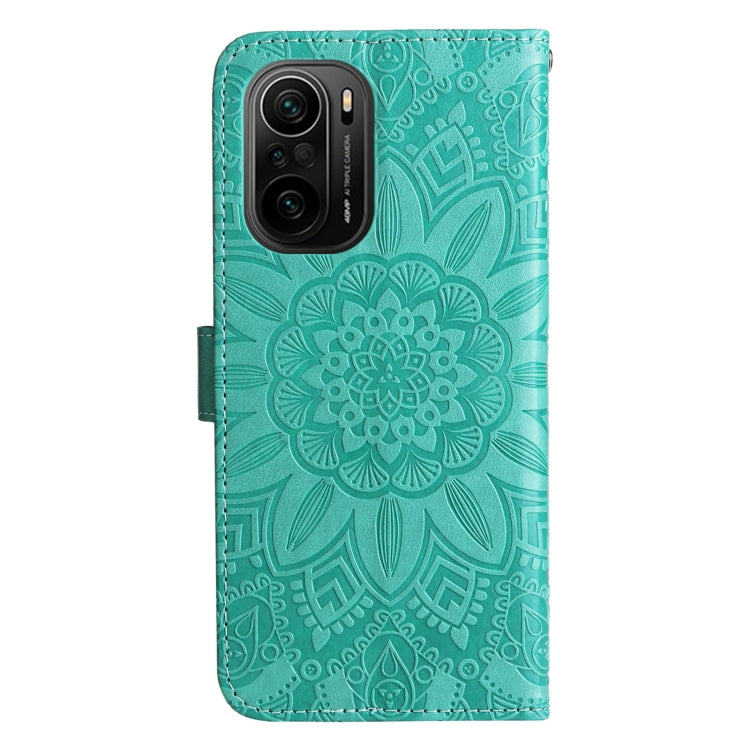 For Xiaomi Redmi K40 / K40 Pro / Xiaomi Poco F1 Embossed Sunflower Leather Phone Case