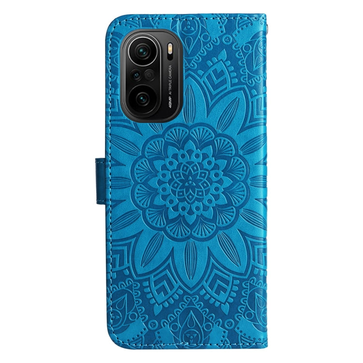 For Xiaomi Redmi K40 / K40 Pro / Xiaomi Poco F1 Embossed Sunflower Leather Phone Case