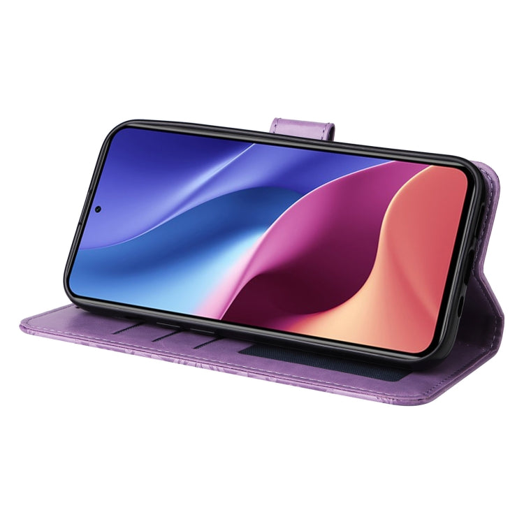 For Xiaomi Redmi K40 / K40 Pro / Xiaomi Poco F1 Embossed Sunflower Leather Phone Case