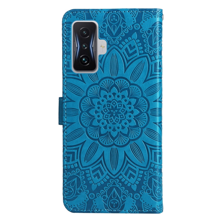 For Xiaomi Redmi K50 Gaming 5G Embossed Sunflower Leather Phone Case