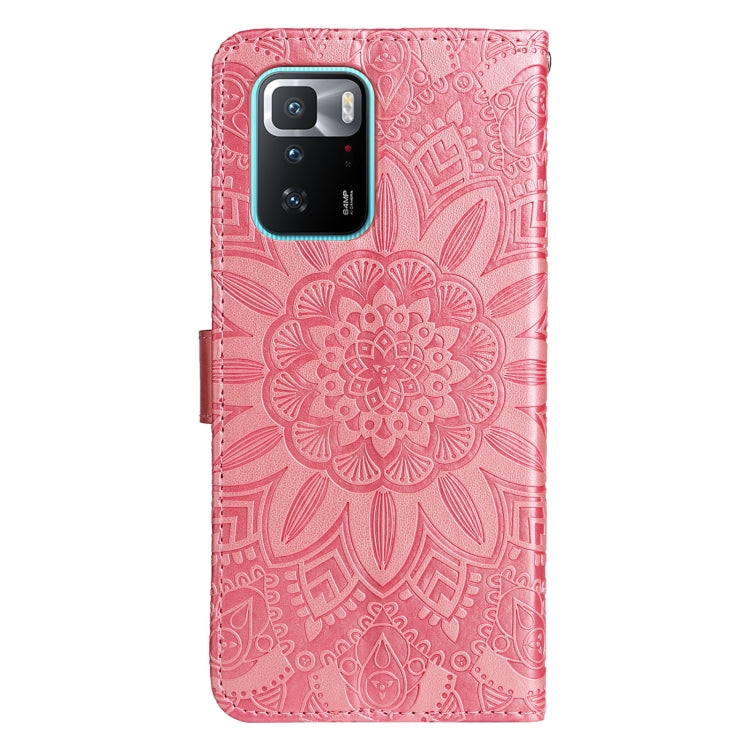 For Xiaomi Redmi Note 10 Pro 5G Embossed Sunflower Leather Phone Case