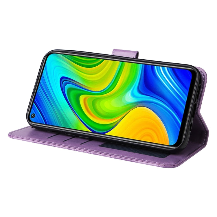 For Xiaomi Redmi Note 9 4G Foreign Version / 10X 4G Embossed Sunflower Leather Phone Case