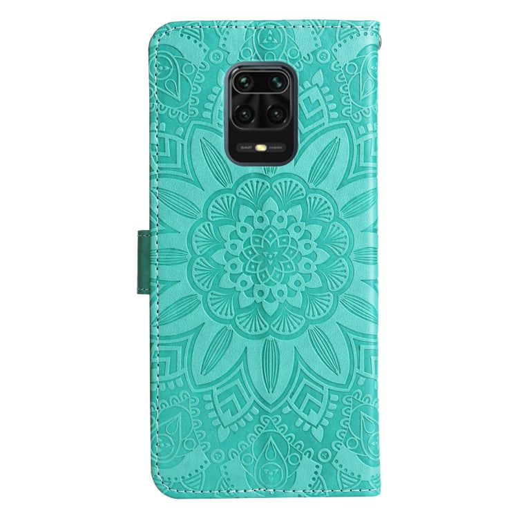 For Xiaomi Redmi Note 9S Embossed Sunflower Leather Phone Case